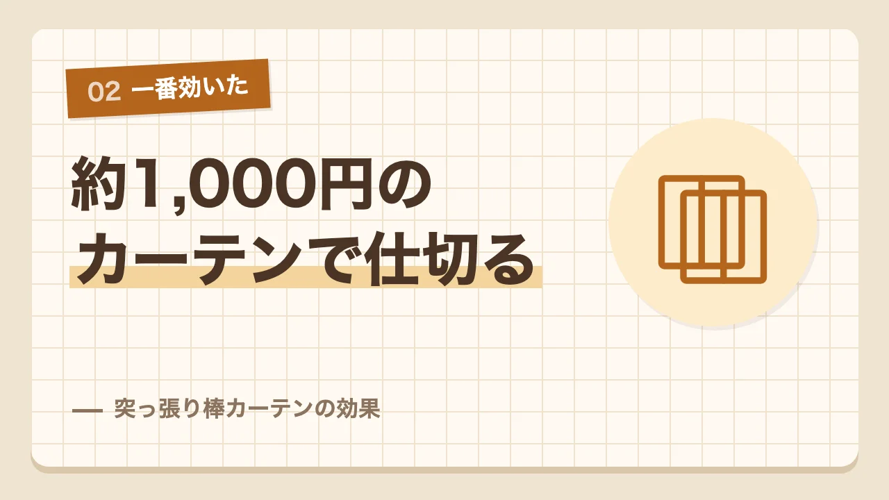 約1,000円の突っ張り棒カーテンで廊下と玄関を仕切る寒さ対策の効果