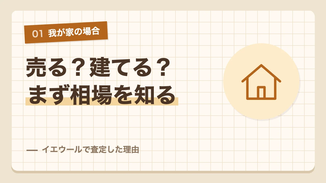 売る・建て替える・直すで迷い、まず今の家の相場を知るためにイエウールで査定した理由