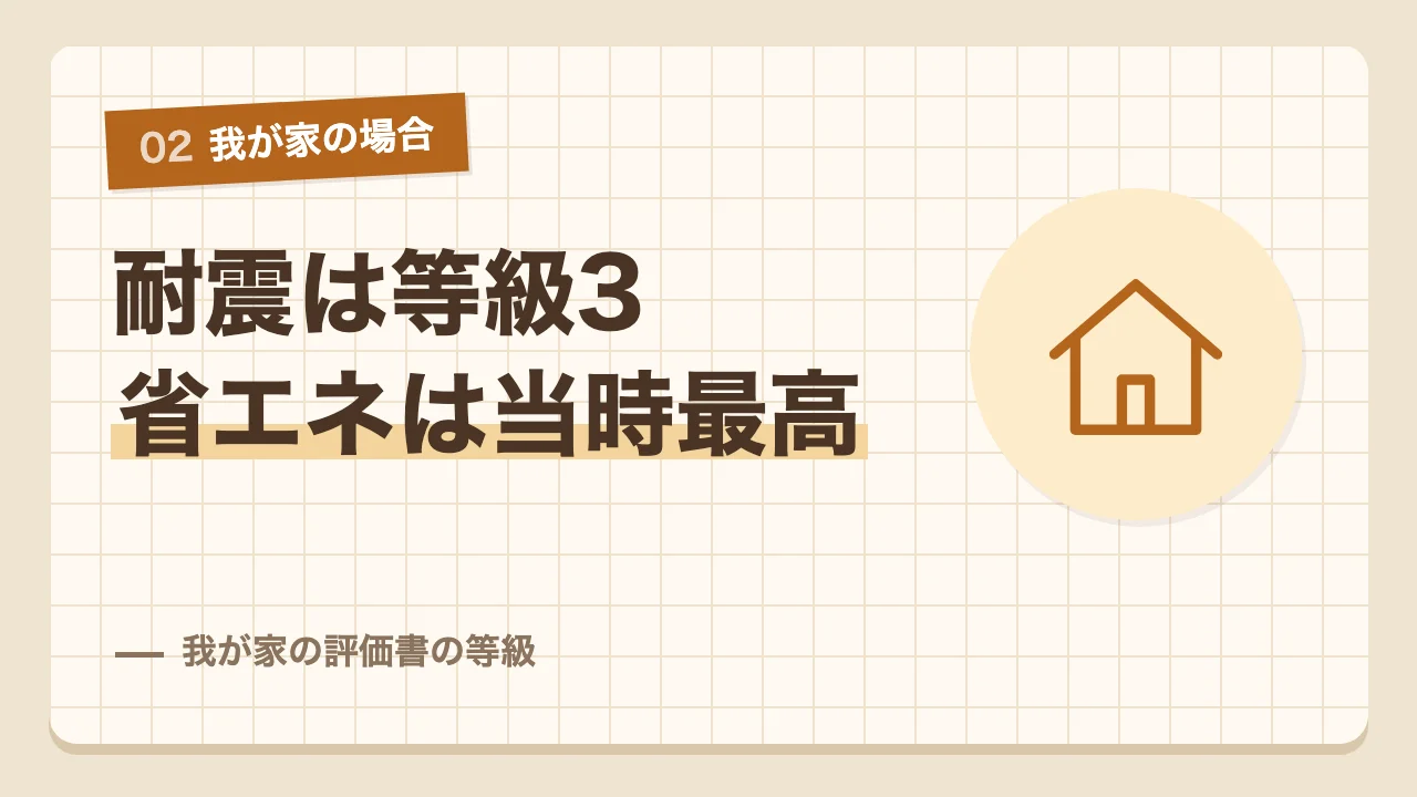 耐震等級3で省エネは当時の最高等級だった我が家の住宅性能評価書の等級