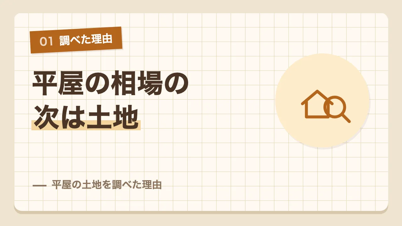 資料で平屋の相場が分かり予算を見直すために土地を調べた理由